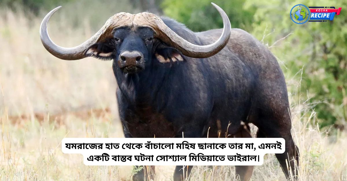 A buffalo calf was saved by its mother from the hands of Yamaraj